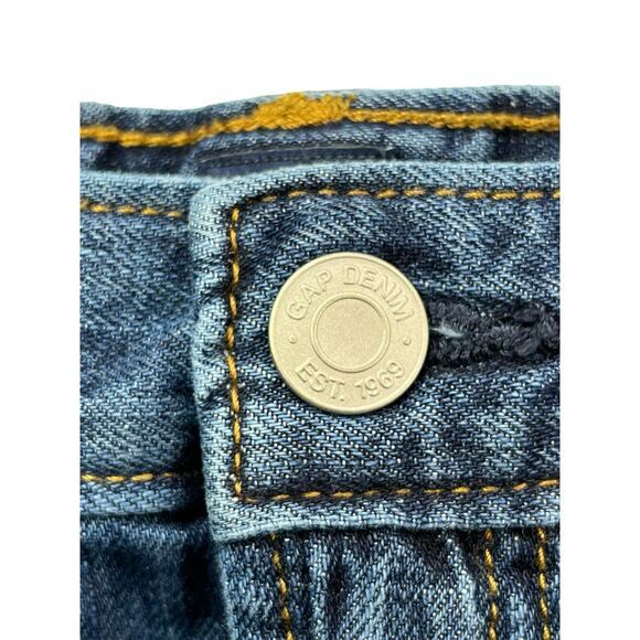 Gap Denim Women's Size 32 Maxi Long Raw Hem Dark Wash Skirt - Picture 4 of 16